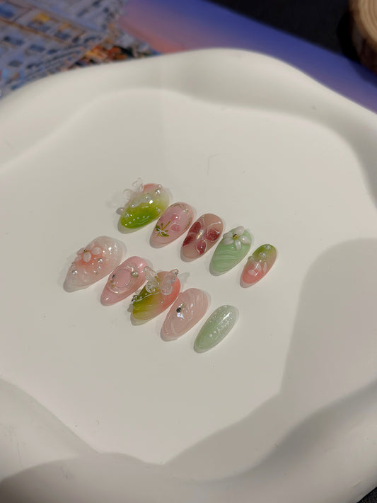 Fairy garden press on nails