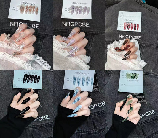 Lucky handmade nail  bag open in the live