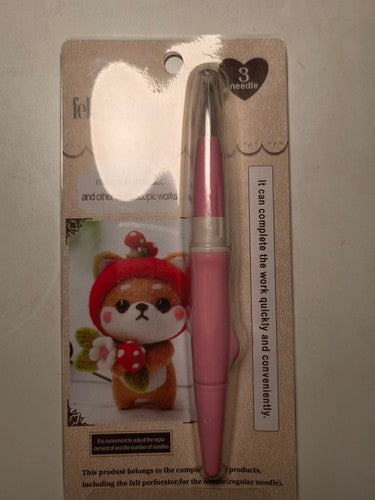 Wool felt pricking needle pen comes with 3 needles to quickly set, saving time and effort.
