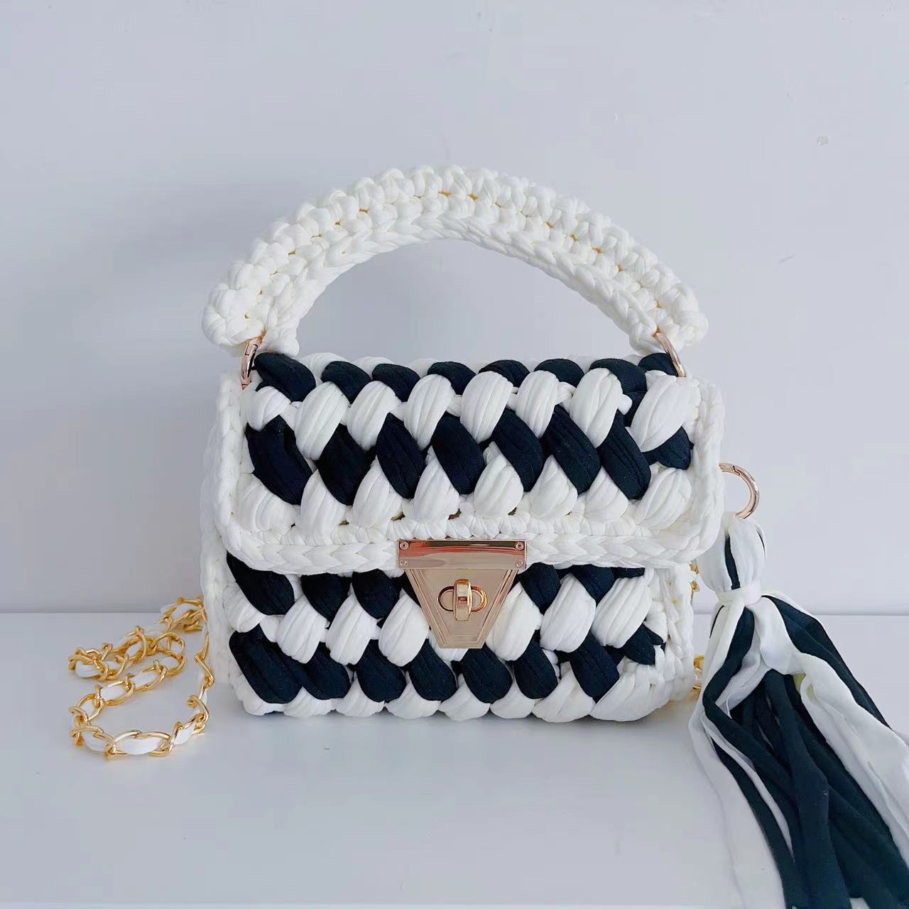 Crochet Crossbody Bag-Mix color
