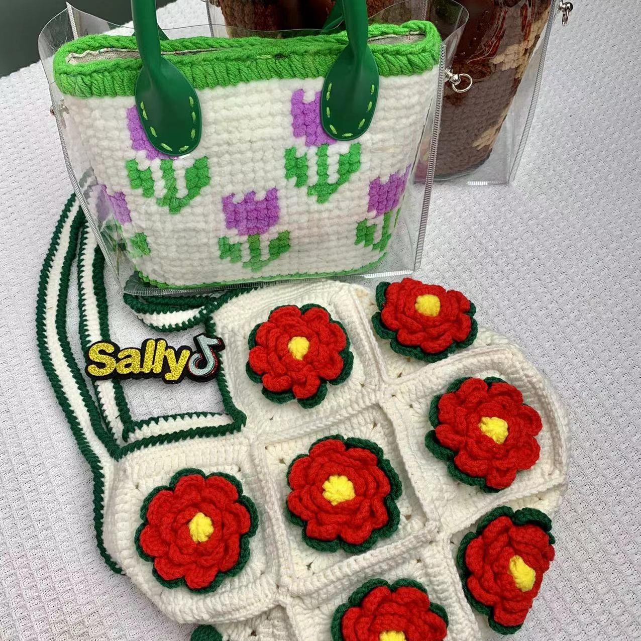 DIY/Handmade/Crochet bag/Toy/Flowers Finished Prroducts