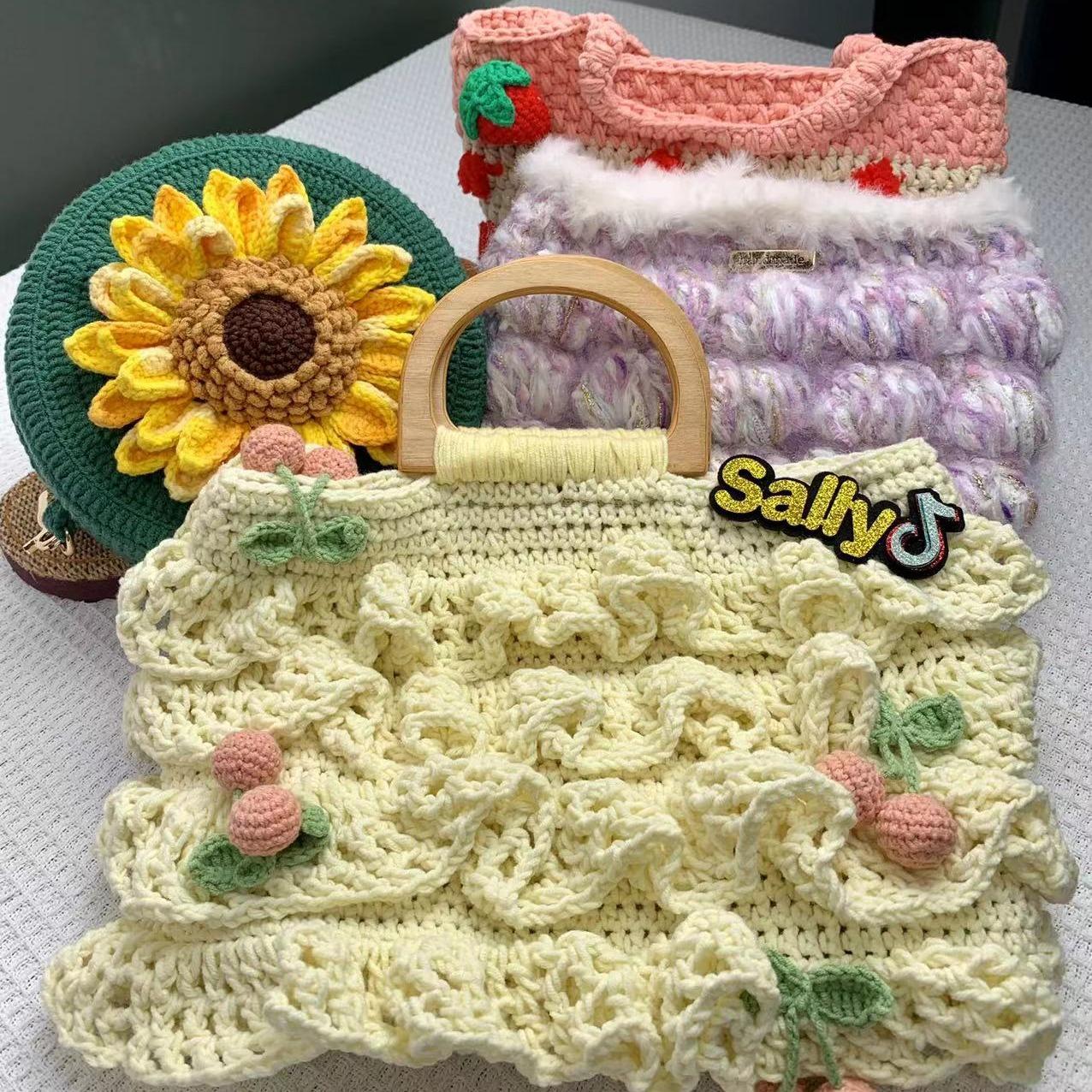 DIY/Handmade/Crochet bag/Toy/Flowers Finished Prroducts