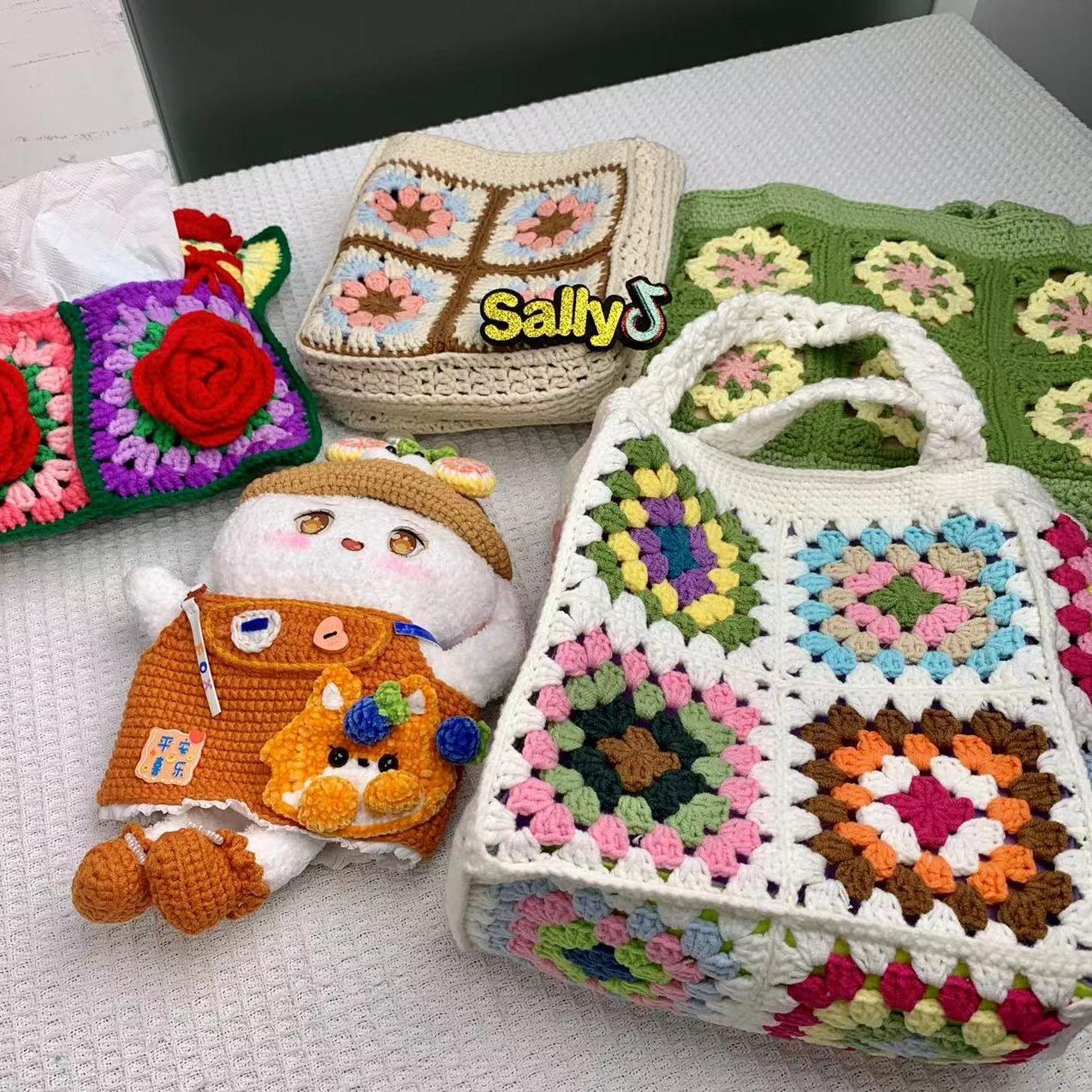 DIY/Handmade/Crochet bag/Toy/Flowers Finished Prroducts