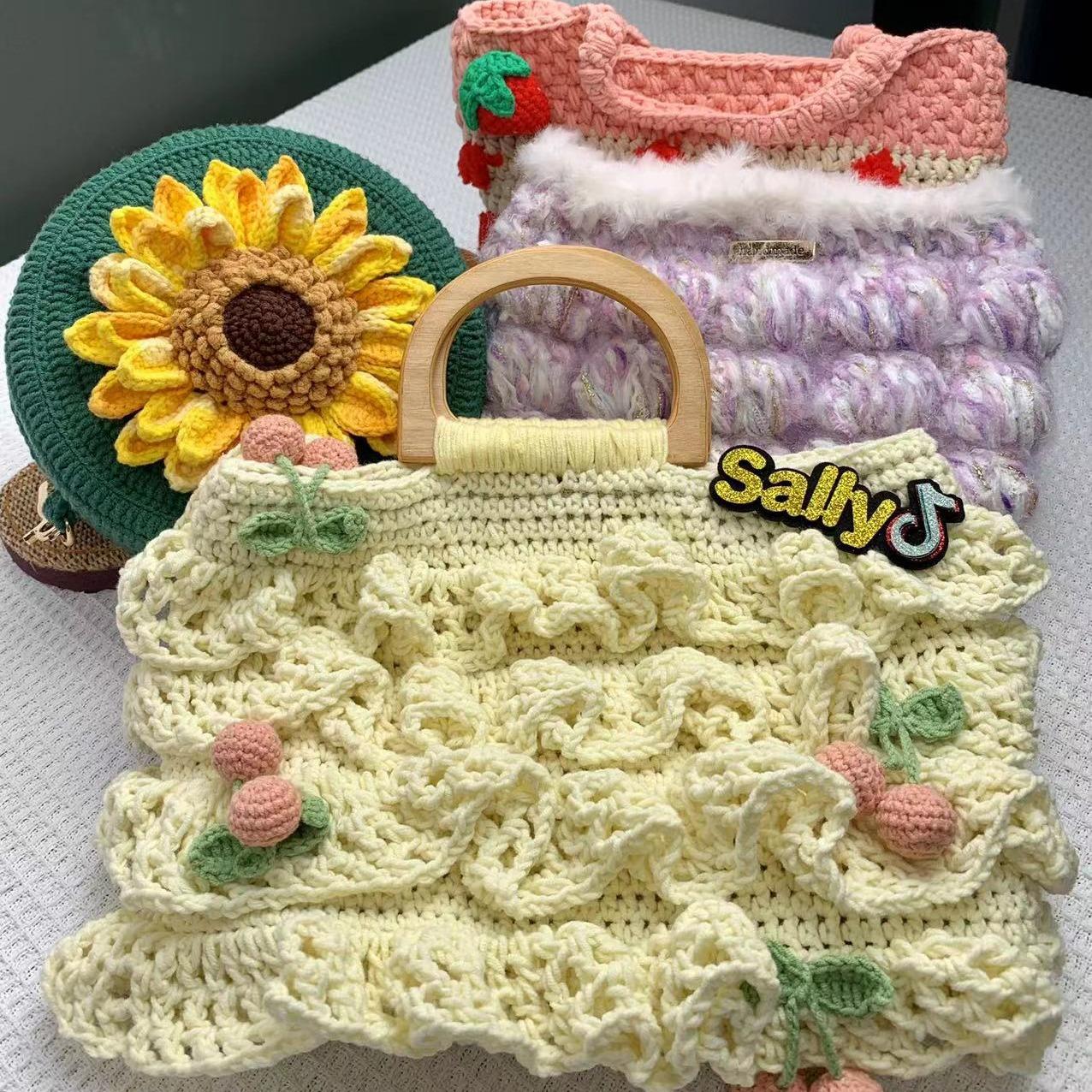 DIY/Handmade/Crochet bag/Toy/Flowers Finished Prroducts