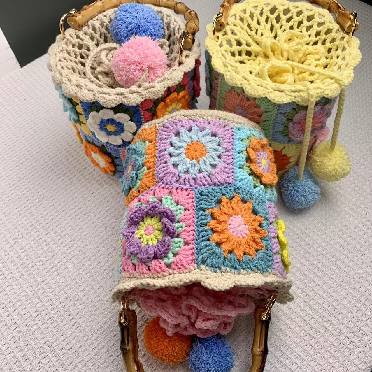 DIY/Handmade/Crochet bag/Toy/Flowers Finished Prroducts