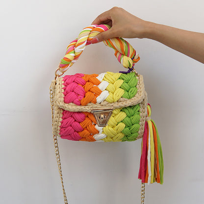 Crochet Crossbody Bag-Mix color